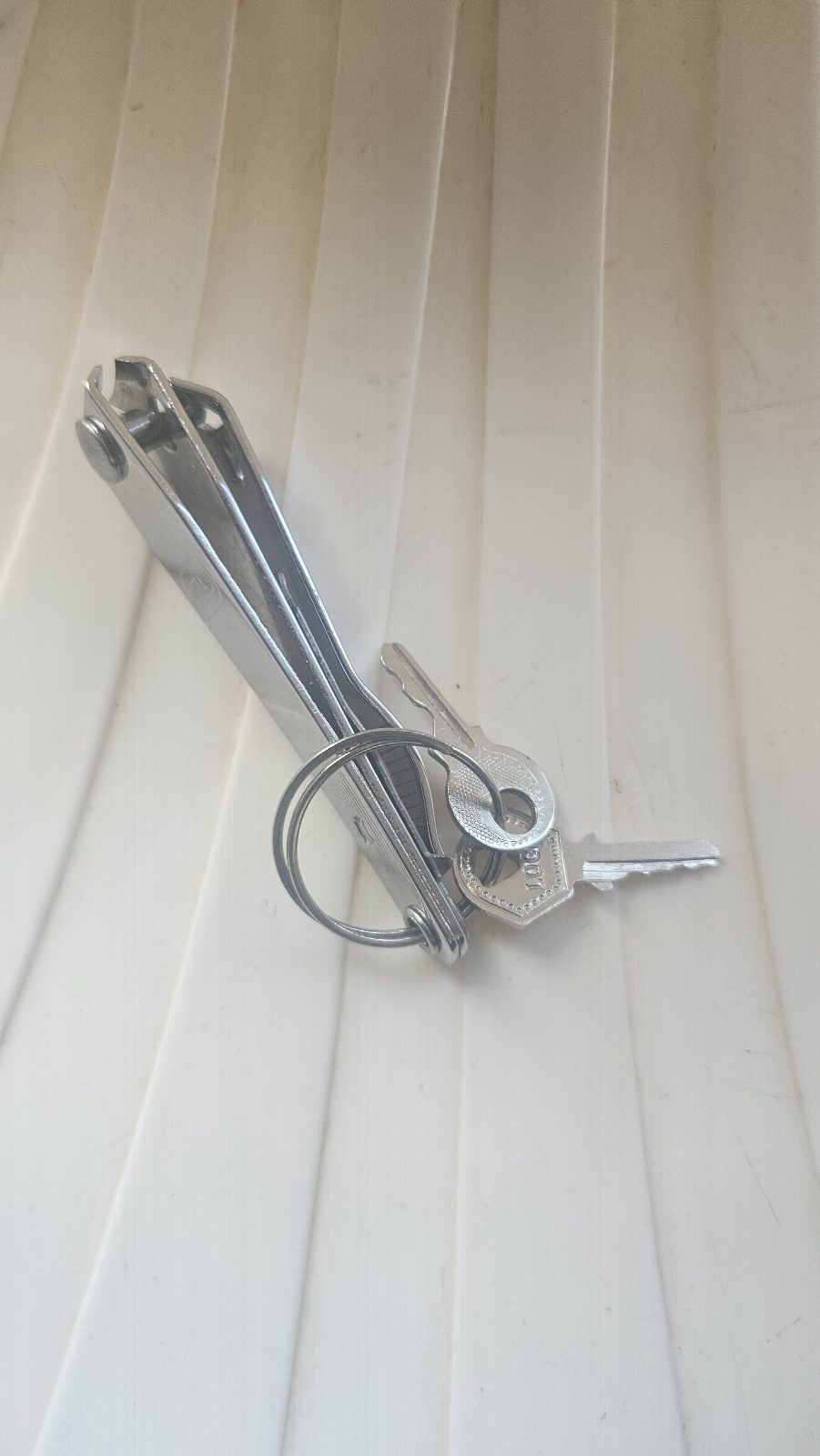 Keys with a nail clipper
